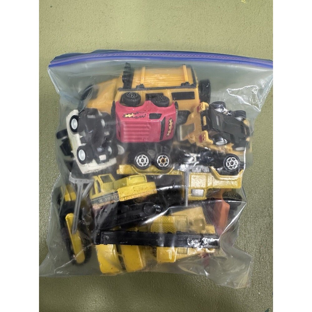 Vintage Matchbox Tonka & Die-Cast Toy Construction Emergency Vehicles Lot in Bag